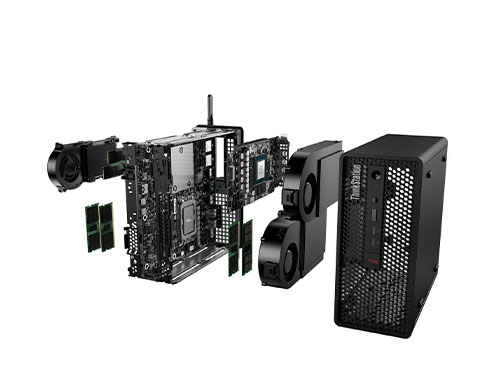 联想P360 Ultra 小机箱办公电脑工作站（英特尔酷睿 i5-12500, 3.0GHz, 6核丨8GB DDR5 内存丨256GB 固态+1TB 机械硬盘丨集成显卡丨23.8英寸显示器）