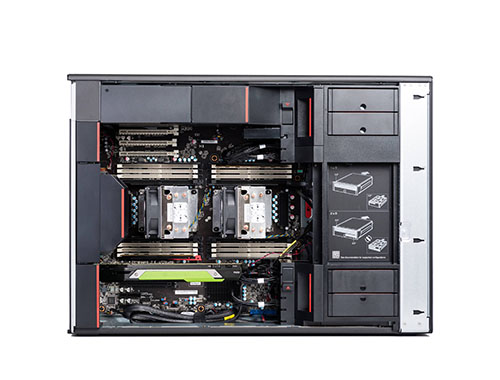 联想ThinkStation P920塔式工作站（2颗*英特尔至强金牌 5217, 3.0GHz, 8核丨256GB DDR4 内存丨1TB 固态+4TB 机械硬盘丨NVIDIA T1000 4GB显卡）