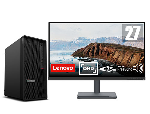 联想ThinkStation P350工作站（酷睿 i9-11900, 2.5GHz, 8核丨32GB DDR4 内存丨512GB 固态+2TB 机械硬盘丨GTX 1660 6GB显卡丨27英寸显示器 ）