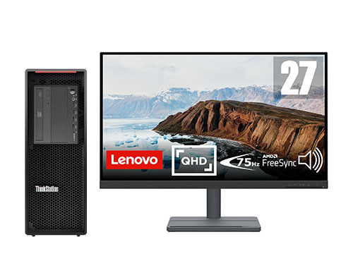 联想ThinkStation P520 图形工作站（英特尔至强 W-2265, 12核丨64GB DDR4 内存丨512GB 固态+4TB 机械硬盘丨RTX A2000 12GB显卡丨27英寸显示器）