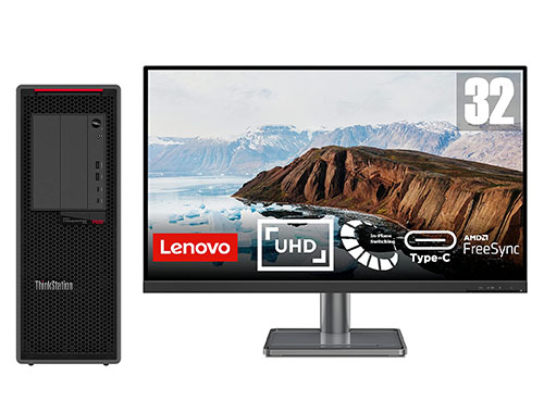 联想ThinkStation P620 工作站（AMD锐龙线程撕裂者Pro 5975WX, 32核丨256GB DDR4 内存丨2TB 固态硬盘丨RTX A5500 24GB显卡丨31.5英寸显示器）