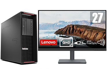 联想ThinkStation P720 工作站（英特尔至强金牌 6226R, 16核丨64GB DDR4 内存丨512GB固态+2TB机械硬盘丨NVIDIA RTX 3070 8GB显卡丨27英寸显示器）