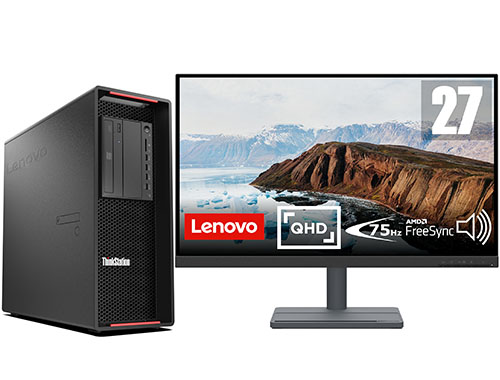 联想ThinkStation P720 工作站（英特尔至强金牌 6226R, 16核丨64GB DDR4 内存丨512GB固态+2TB机械硬盘丨NVIDIA RTX 3070 8GB显卡丨27英寸显示器）