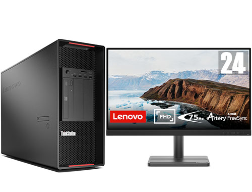 联想ThinkStation P920 工作站（英特尔至强铜牌 3206R, 8核丨32GB DDR4 内存丨256GB 固态+2TB 机械硬盘丨NVIDIA T400 4GB显卡丨23.8英寸显示器）