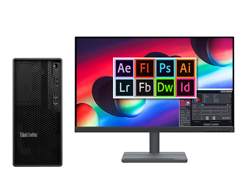 联想ThinkStation K 图形设计工作站（英特尔酷睿 i7-12700，12核丨32GB DDR4 内存丨 512GB 固态+2TB 机械硬盘丨RTX3050 8GB显卡丨27英寸显示器）