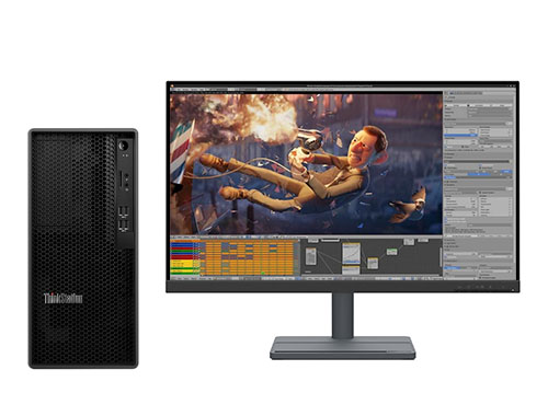 联想ThinkStation K 动画设计工作站（英特尔酷睿 i9-12900，16核丨64GB DDR4 内存丨 1TB 固态硬盘丨NVIDIA RTX 3060 12GB显卡丨联想27英寸显示器）