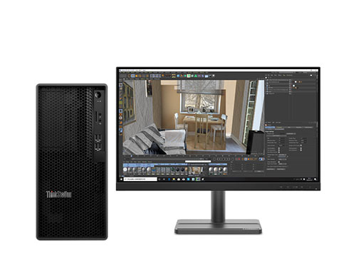 CAD制图电脑工作站  联想ThinkStation K（酷睿 i9-12900，16核丨64GB DDR4 内存丨1TB 固态+2TB 机械硬盘丨RTX A2000 12GB显卡丨联想23.8寸显示器）