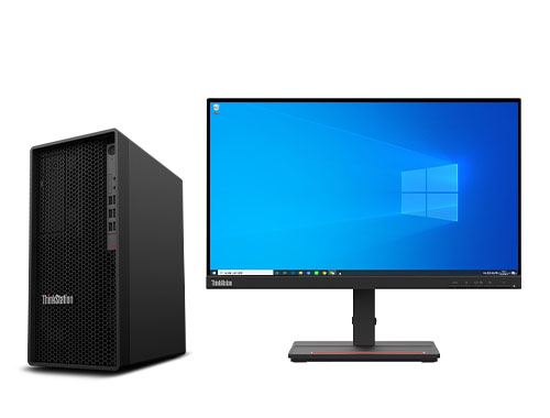 联想P348 塔式工作站（英特尔酷睿 i9-11900, 2.5GHz, 8核丨16GB DDR4 内存丨512GB 固态+2TB 机械硬盘丨NVIDIA T600 4GB显卡丨联想23.8英寸显示器）