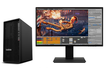 动画渲染电脑  联想P348台式工作站（英特尔酷睿 i9-11900, 8核丨64GB DDR4 内存丨1TB M.2 固态硬盘丨GeForce RTX 3060 12GB 显卡丨联想27英寸显示器）