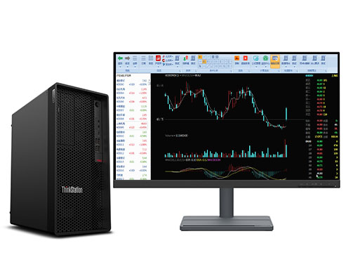 联想ThinkStation P350 炒股电脑工作站（英特尔酷睿 i5-11600K，6核丨16GB DDR4 内存丨512GB 固态+2TB 机械硬盘丨WX3200 4GB显卡丨联想27英寸显示器）