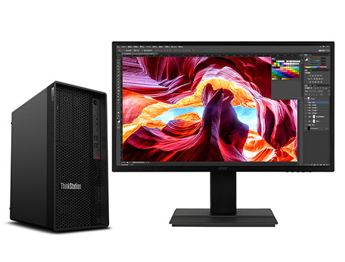 联想ThinkStation P350 图形渲染工作站（酷睿 i7-11700, 8核, 16线程丨32GB DDR4 内存丨256GB固态+2TB 机械硬盘丨GTX 1660 6GB显卡丨27寸显示器）