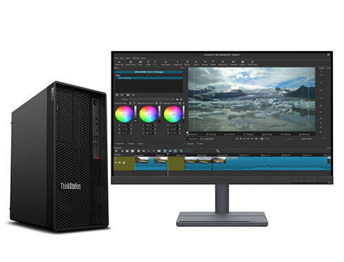 联想ThinkStation P350 视频剪辑电脑工作站（英特尔酷睿 i7-11700, 8核丨32GB DDR4 内存丨1TB 固态+2TB 机械硬盘丨RTX 3050 8GB显卡 丨27英寸显示器）