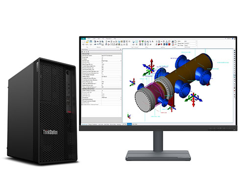 3D建模渲染电脑 联想P350工作站（英特尔酷睿 i7-11700K, 8核丨64GB DDR4 内存丨512GB 固态+2TB 机械硬盘丨RTX A2000, 6GB 显卡丨27英寸显示器）