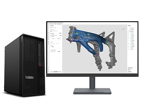 CAD机械制图电脑 联想P350工作站（英特尔酷睿 i9-10900K, 3.7GHz, 10核丨32GB DDR4 内存丨1TB M.2 固态硬盘丨NVIDIA T1000 8GB 显卡丨27寸显示器）