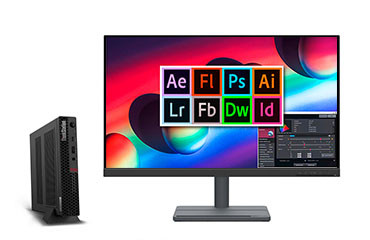 联想P350 Tiny 迷你小机箱  图像处理工作站（英特尔酷睿 i9-11900，8核丨64GB DDR4 内存丨1TB M.2 固态硬盘丨NVIDIA T1000 4GB显卡丨联想27英寸显示器）