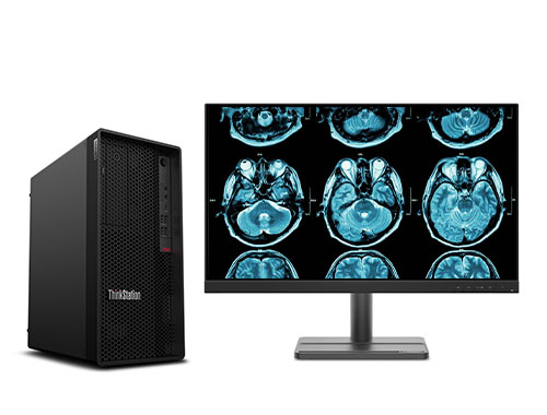 医疗成像电脑 联想P360塔式工作站（英特尔酷睿 i5-12600, 6核, 12线程丨8GB DDR5 内存丨256GB 固态+1TB 机械硬盘丨NVIDIA T400 2GB显卡丨23.8英寸显示器）