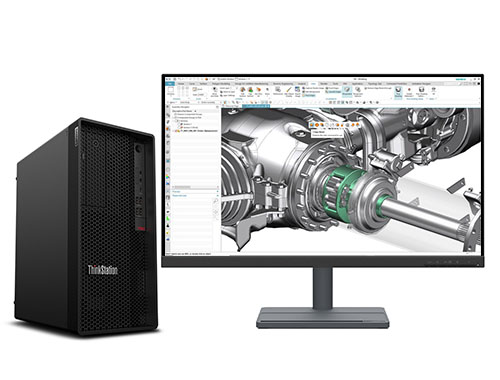 三维机械设计电脑  联想P360工作站（英特尔酷睿 i7-12700K, 12核丨64GB DDR5 内存丨1TB 固态+4TB 机械硬盘丨NVIDIA RTX A2000 12GB显卡丨27英寸显示器）