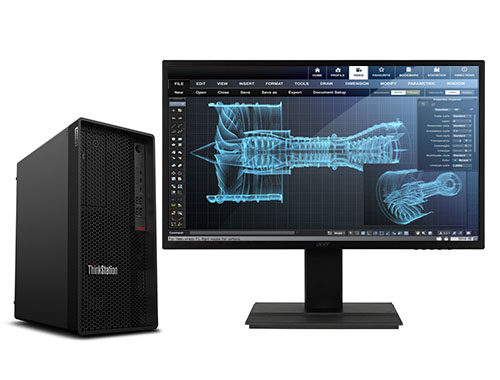 工业设计师电脑  联想P360塔式工作站（英特尔酷睿 i9-12900, 16核丨128GB DDR5 内存丨2TB M.2 固态硬盘丨NVIDIA RTX A4500 20GB显卡丨联想27英寸显示器）