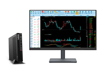 股票分析电脑  联想P360 Tiny 迷你工作站（英特尔酷睿 i5-12600，6核丨32GB DDR5 内存丨512GB M.2 固态硬盘丨NVIDIA T400 4GB显卡丨联想27英寸显示器）