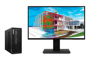 三维制图渲染电脑 联想P360 Ultra 小型工作站（英特尔酷睿 i9-12900K, 3.2GHz, 16核丨64GB DDR5 内存丨1TB 固态硬盘丨RTX A2000 显卡丨联想27英寸显示器）