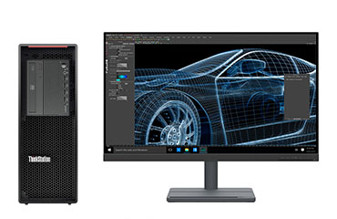 三维设计渲染电脑  联想P520工作站（英特尔至强 W-2265, 12核丨64GB DDR4 内存丨512GB 固态+4TB 机械硬盘丨NVIDIA T1000 8GB显卡丨联想27英寸显示器）