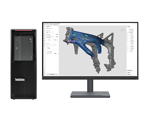 3Dmax建模电脑 联想P520台式工作站（英特尔至强 W-2255, 10核, 3.7GHz丨64GB DDR4 内存丨1TB M.2 固态硬盘丨Quadro P2200 5GB显卡丨27英寸显示器）