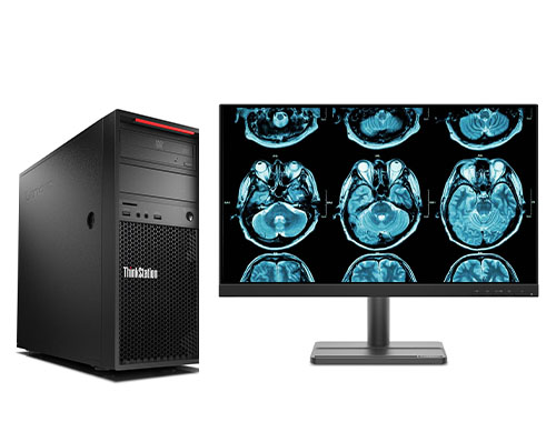 联想ThinkStation P520C  医学影像电脑工作站（英特尔至强 W-2223, 4核丨32GB DDR4 内存丨512GB 固态+2TB 机械硬盘丨 P620 2GB显卡丨23.8寸显示器 ）