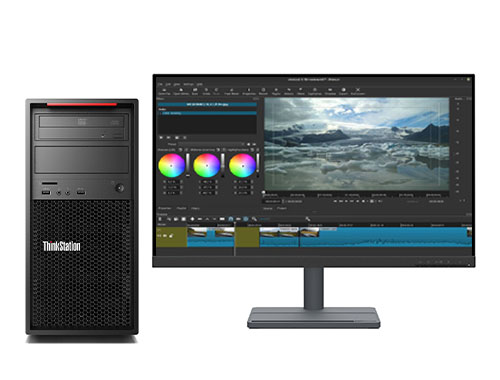 影视后期渲染电脑 联想P520C工作站（英特尔至强 W-2245, 3.9GHz, 8核丨128GB DDR4 内存丨1TB 固态+2TB 机械硬盘丨RTX 3080 10GB显卡丨31.5英寸显示器）