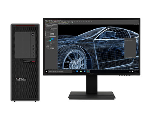 CAD/CAM/CAE工业设计电脑 联想P620工作站（AMD锐龙 3975WX, 32核丨256GB DDR4 内存丨2TB 固态+4TB 机械硬盘丨RTX A5000 24GB显卡丨27英寸显示器）
