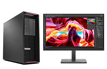 图像处理台式机电脑  联想P720工作站（英特尔至强铜牌 3206R, 8核, 8线程丨32GB DDR4 内存丨512GB 固态+2TB 机械硬盘丨AMD WX3200 4GB显卡丨23.8寸显示器）
