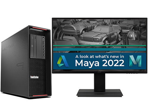 maya三维建模电脑 联想P720工作站（英特尔至强金牌 6240, 2.6GHz, 18核丨128GB DDR4 内存丨1TB 固态+8TB 机械硬盘丨AMD W5700 8GB显卡丨27英寸显示器）