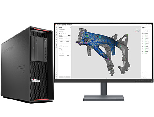 3D建模渲染电脑 联想P720工作站（2颗*英特尔至强金牌 5215, 10核丨256GB DDR4 内存丨2TB 固态+4TB 机械硬盘丨NVIDIA RTX A2000 12GB显卡丨27英寸显示器）