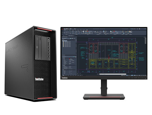 CAD画图电脑 联想P720塔式工作站（英特尔至强银牌 4215R, 8核丨64GB DDR4 内存丨1TB 固态+4TB 机械硬盘丨NVIDIA RTX A2000 6GB显卡丨联想23.8寸显示器）