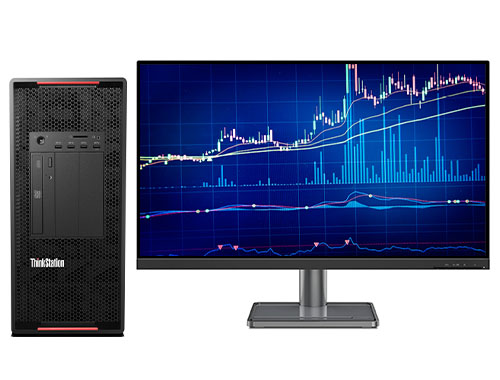 金融数据分析电脑 联想P920塔式工作站（英特尔至强金牌 5222, 3.8GHz, 4核丨128GB DDR4 内存丨2TB M.2固态硬盘丨NVIDIA T400 4GB 显卡丨联想31.5寸显示器）