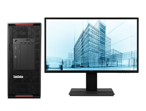 三维建筑设计电脑 联想P920工作站（英特尔至强金牌 5218R, 2.1GHz, 20核丨64GB DDR4 内存丨512GB 固态+4TB 机械硬盘丨RTX 4000 8GB 专业显卡丨27寸显示器）