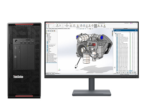 CAD机械设计电脑 联想P920工作站（英特尔至强金牌 6226R, 2.9GHz, 16核丨128GB DDR4 内存丨1TB 固态+ 4TB 机械硬盘丨RTX A2000 6GB显卡丨27寸显示器）
