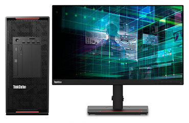 联想ThinkStation P920 高性能计算工作站（2颗*至强铂金 8280, 28核丨512GB DDR4 内存丨4TB 固态+8TB 机械硬盘丨RTX A6000 48GB显卡丨32寸显示器）