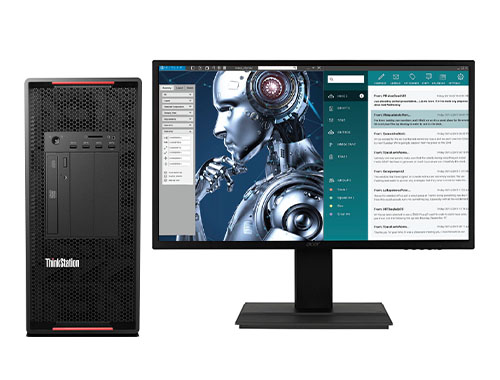 科学计算工作站 联想ThinkStation P920（2颗*英特尔至强金牌 6230, 20核丨512GB DDR4内存丨2TB固态+ 8TB机械硬盘丨RTX A5000 24GB显卡丨27寸显示器）