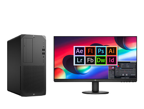 惠普HP Z1 G8 图像处理工作站（英特尔酷睿 i5-11500，2.7GHz，6核丨32GB DDR4-3200 内存丨256GB 固态+2TB SATA 机械硬盘丨NVIDIA T600 4GB显卡丨23.8英寸）