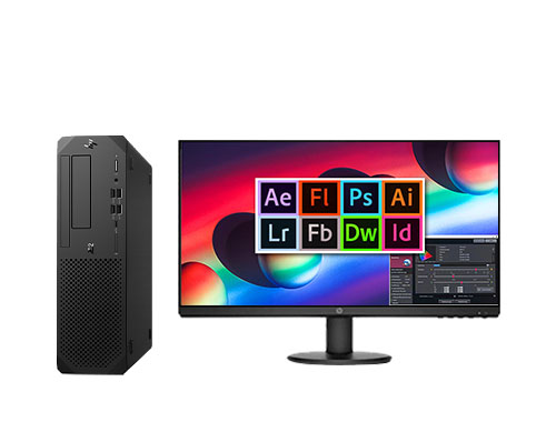 惠普HP Z2 G8 SFF 图形设计工作站（英特尔酷睿 i5-11600 处理器，6核丨16GB DDR4-3200 内存丨256GB 固态+1TB 机械硬盘丨AMD WX 3200 4GB显卡丨23.8英寸显示器）