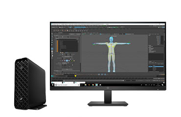 3D建模渲染电脑 HP Z2 G9 Mini 工作站（英特尔酷睿 i7-12700K 处理器，12核丨64GB DDR5 内存丨2TB NVMe 固态硬盘丨NVIDIA RTX A2000 12GB显卡丨27寸显示器）
