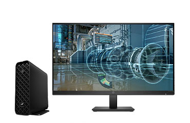 VR虚拟仿真工作站 HP Z2 G9 Mini （英特尔酷睿 i9-12900 处理器，16核丨64GB DDR5 内存丨4TB NVMe 固态硬盘丨NVIDIA RTX A2000 12GB显卡丨27英寸显示器）