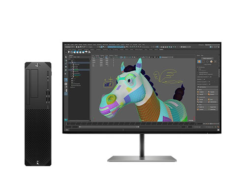 三维动画制作电脑 HP Z2 G9 SFF 工作站（英特尔酷睿 i7-12700 处理器，12核丨64GB DDR5 内存丨1TB 固态+4TB 机械硬盘丨NVIDIA RTX A2000 12GB显卡丨27英寸显示器）