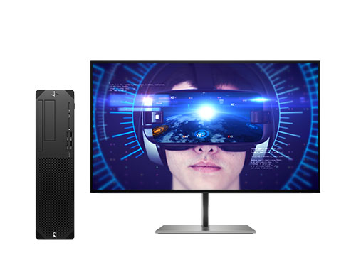 VR/AR惠普模拟电脑工作站 HP Z2 G9 SFF（英特尔酷睿 i5-12600K 处理器，10核丨32GB DDR5 内存丨512GB 固态+2TB 机械硬盘丨AMD W6600 8GB显卡丨27英寸显示器）