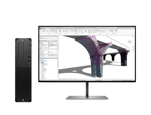 CAD工程制图电脑 HP Z2 G9 SFF工作站（英特尔酷睿 i7-12700 处理器，12核丨64GB DDR5 内存丨512GB 固态+4TB 机械硬盘丨NVIDIA T1000 8GB显卡丨惠普27英寸显示器）