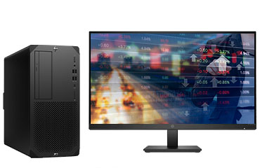 惠普Z2 G9 Tower 金融数据分析电脑工作站（英特尔酷睿 i5-12600K 处理器，10核丨64GB DDR5 内存丨512GB 固态+2TB 机械硬盘丨NVIDIA T600 4GB显卡丨27英寸显示器）