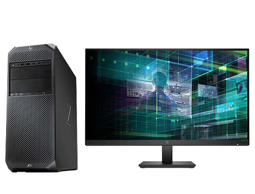 惠普HP Z6 G4 数据科学分析工作站 （2颗*英特尔至强银牌 4216，16核丨128GB DDR4 ECC 内存丨2TB PCIe M.2固态硬盘丨NVIDIA T600，4GB显卡丨惠普27英寸显示器）