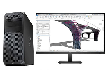 BIM建模电脑 HP Z6 G4 塔式工作站 （英特尔至强金牌 5218R，20核丨128GB DDR4 ECC 内存丨1TB 固态+4TB SATA 机械硬盘丨NVIDIA RTX A2000，12GB显卡）