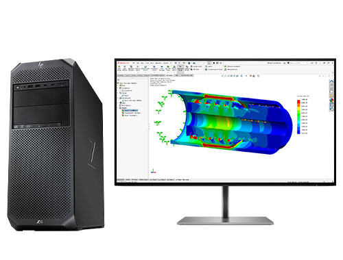 HP Z6 G4 渲染仿真工作站电脑（2颗*英特尔至强银牌 4216，16核丨256GB DDR4 ECC 内存丨2TB PCIe 固态+8TB 机械硬盘丨NVIDIA RTX A4000，16GB显卡丨27寸显示器）