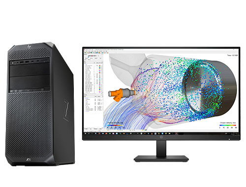 模拟仿真有限元分析电脑 HP Z6 G4 工作站 （英特尔至强金牌 6252，24核丨192GB DDR4 ECC 内存丨2TB 固态+4TB 机械硬盘丨NVIDIA RTX A4000，16GB显卡丨27寸显示器）